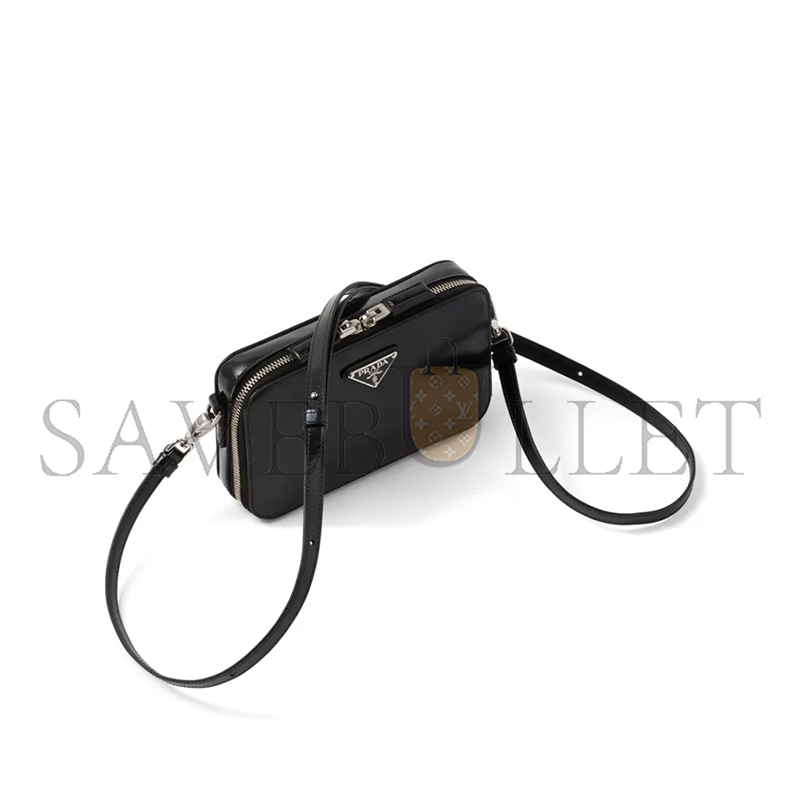 PRADA BANDOLIERA PATENT LEATHER BAG 2VH070 (19*12.5*5.5cm)